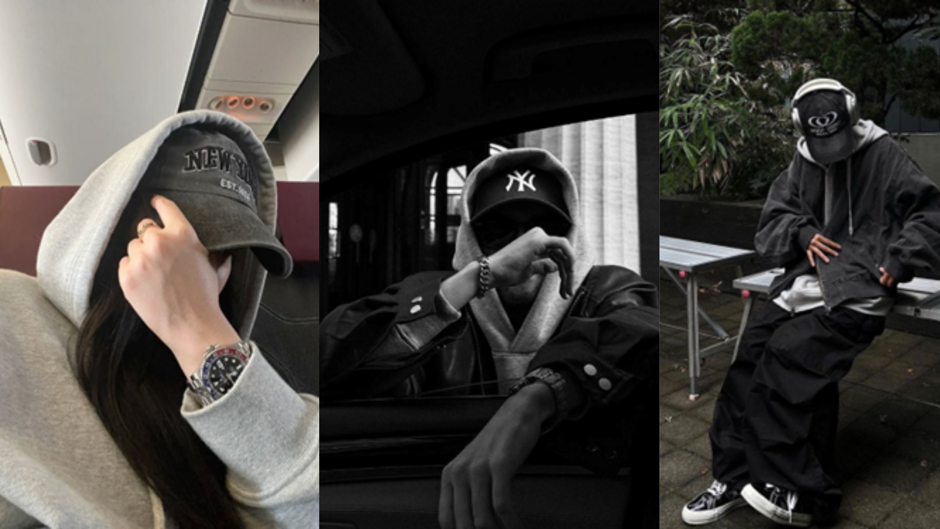 Oversized tee styled with caps